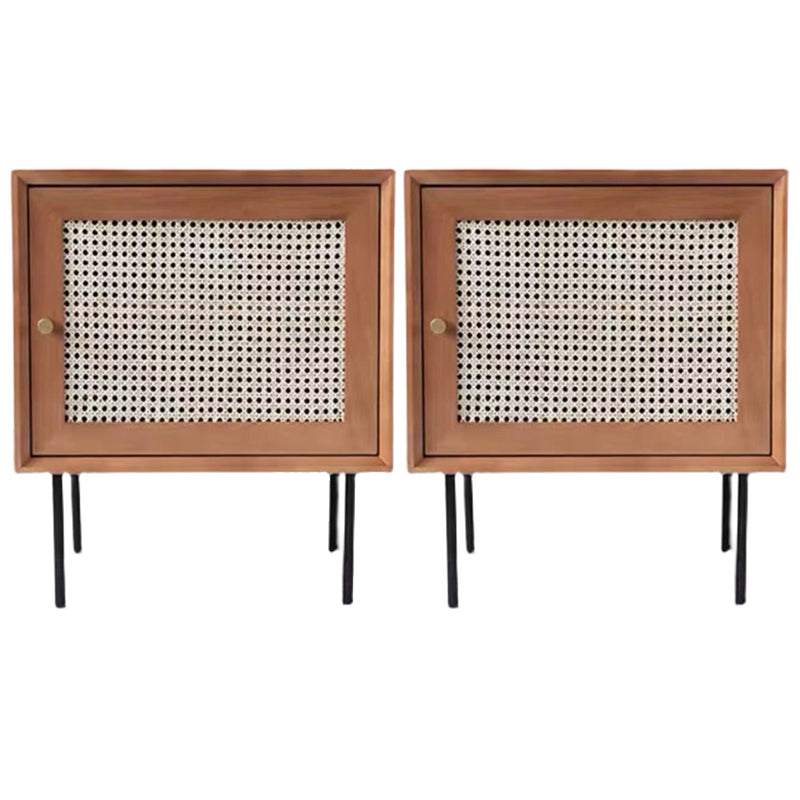 Modern bedkast vast hout accent tafel nachtkastje met benen