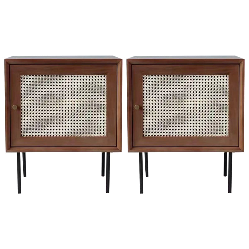 Modern bedkast vast hout accent tafel nachtkastje met benen