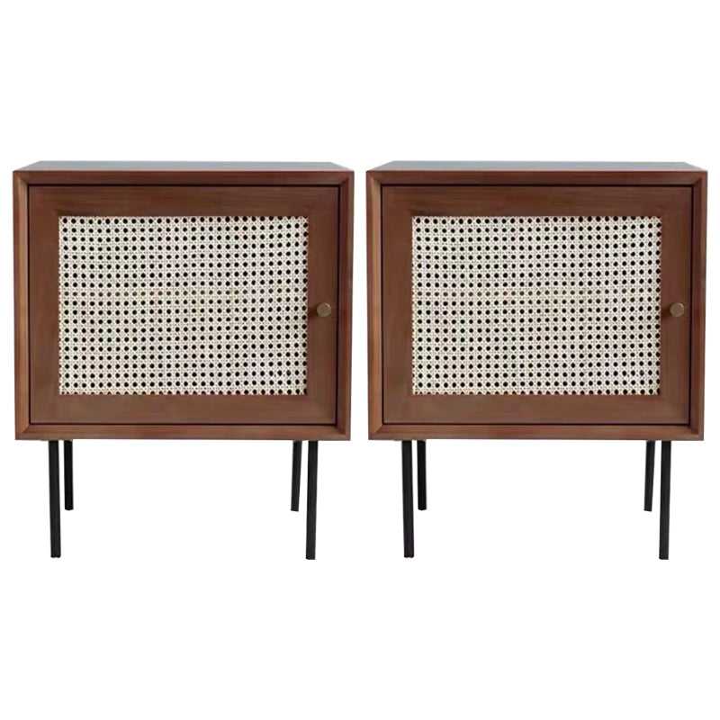 Modern bedkast vast hout accent tafel nachtkastje met benen