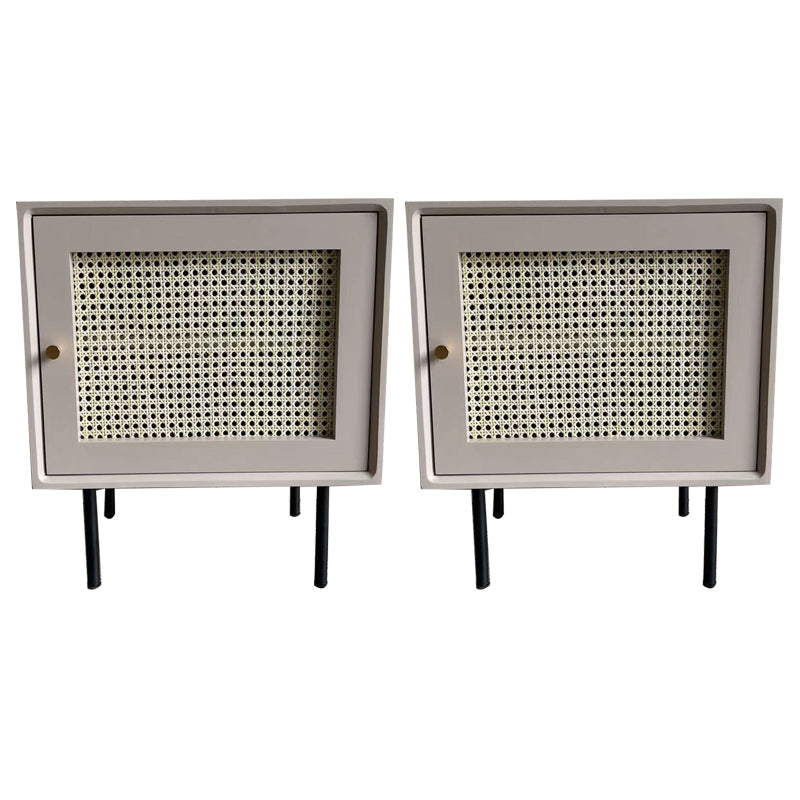 Modern bedkast vast hout accent tafel nachtkastje met benen