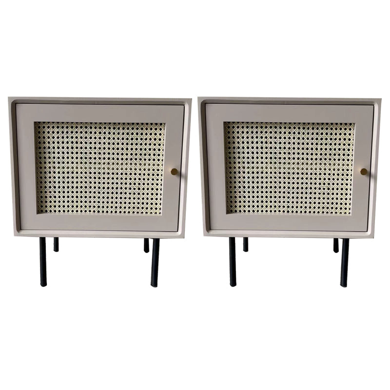 Modern bedkast vast hout accent tafel nachtkastje met benen