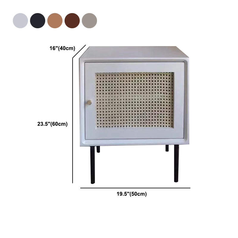 Modern bedkast vast hout accent tafel nachtkastje met benen