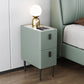Stone Top Night Tisch moderne 22 Zoll H 2-Drawer Imitation Holz Nachttisch mit Beinen