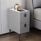 Stone Top Night Tisch moderne 22 Zoll H 2-Drawer Imitation Holz Nachttisch mit Beinen