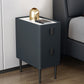 Stone Top Night Tisch moderne 22 Zoll H 2-Drawer Imitation Holz Nachttisch mit Beinen