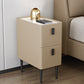 Stone Top Night Tisch moderne 22 Zoll H 2-Drawer Imitation Holz Nachttisch mit Beinen