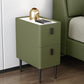 Stone Top Night Tisch moderne 22 Zoll H 2-Drawer Imitation Holz Nachttisch mit Beinen