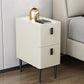 Stone Top Night Tisch moderne 22 Zoll H 2-Drawer Imitation Holz Nachttisch mit Beinen