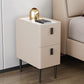 Stone Top Night Tisch moderne 22 Zoll H 2-Drawer Imitation Holz Nachttisch mit Beinen