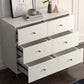 Classic Glam Soft-Close Storage Chest Drawers White Wood Dresser