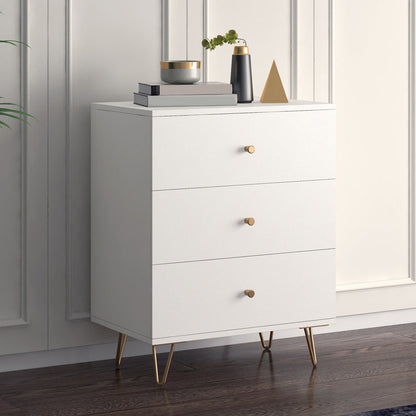 Classic Glam Soft-Close Storage Chest Drawers White Wood Dresser