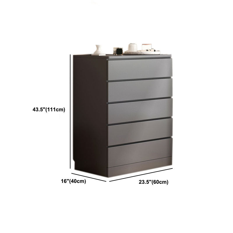 Torace contemporaneo cassa di stoccaggio grigio verticale con cassetto per camera da letto