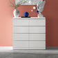 Contemporary 15.7" Wide White Chest Soft-Close Drawers Storage Chest