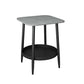 Lower Shelf Accent Table Nightstand Metal and Iron Bedside Cabinet Open Storage