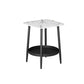 Lower Shelf Accent Table Nightstand Metal and Iron Bedside Cabinet Open Storage