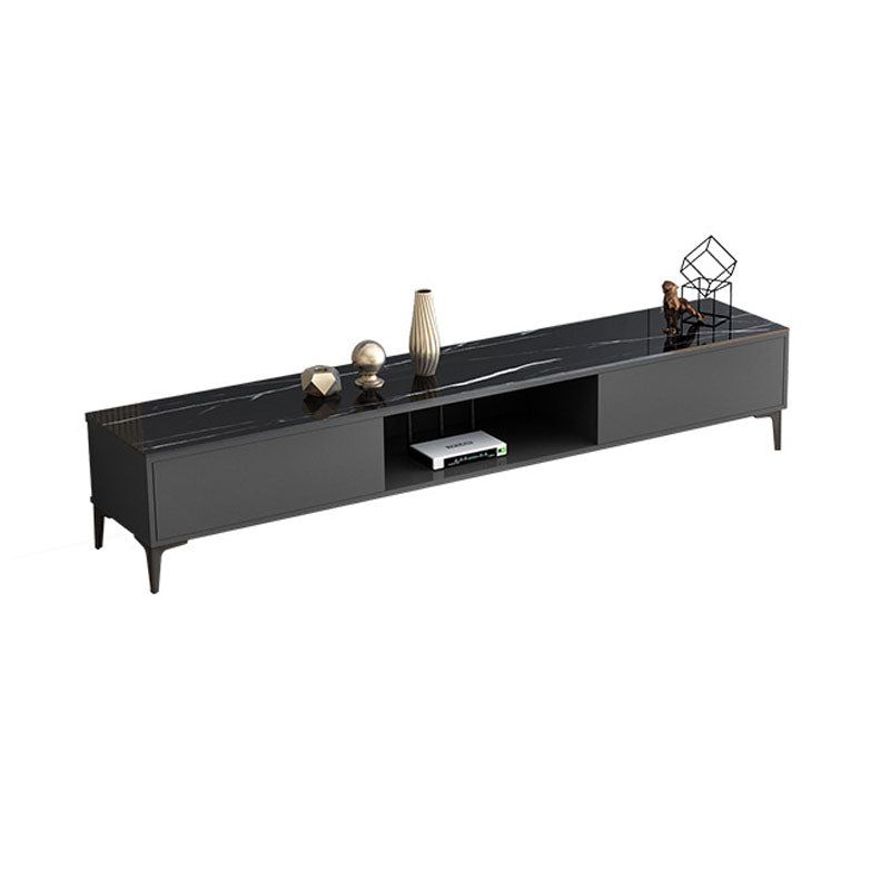15.75-Inch High Modern TV Stand 2 Doors Open Storage TV Console Clearhalo 'furn' 'furn_tv_stands_entertainment_centers' 'Furniture' 'Living Room Furniture' 'TV Stands & Entertainment Centers' 'TV Stands & Media Storage Furniture' 'tv_stands_entertainment_centers' 5780047