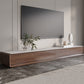 Console multimediale per TV contemporanea in legno Porta TV marrone con cassetti