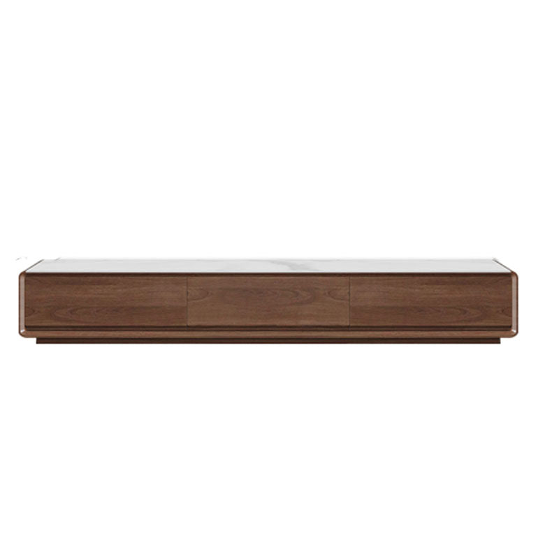 Console multimediale per TV contemporanea in legno Porta TV marrone con cassetti