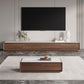 Console multimediale per TV contemporanea in legno Porta TV marrone con cassetti