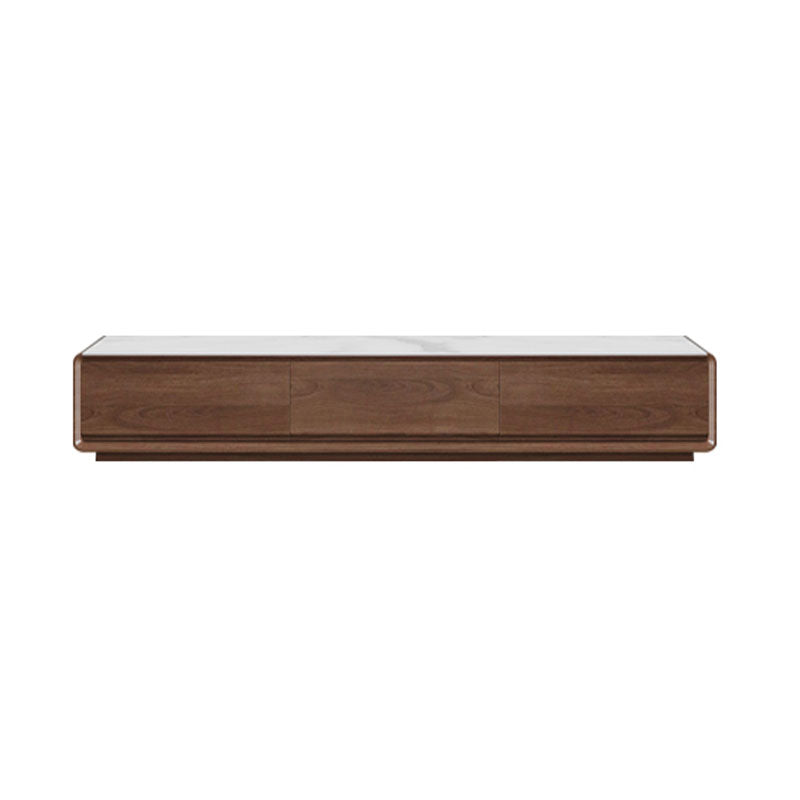 Console multimediale per TV contemporanea in legno Porta TV marrone con cassetti
