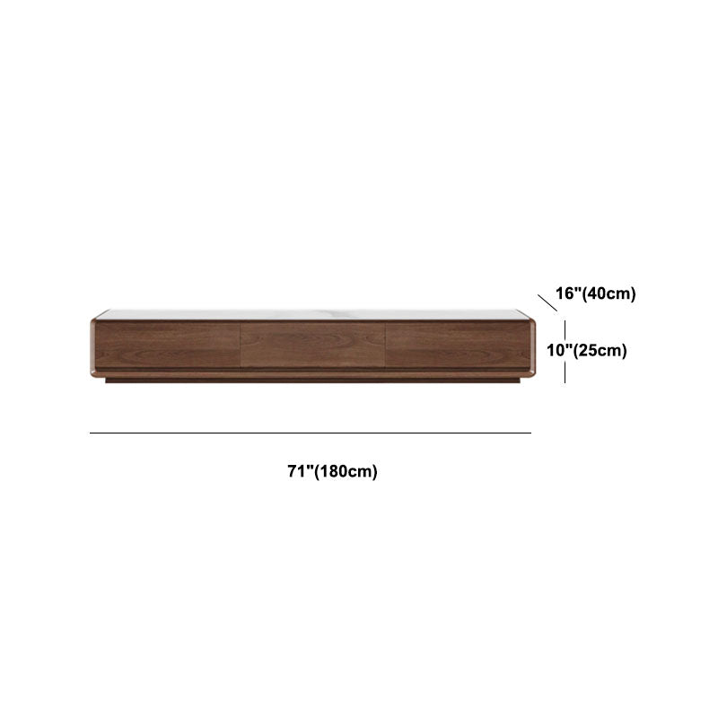 Console multimediale per TV contemporanea in legno Porta TV marrone con cassetti