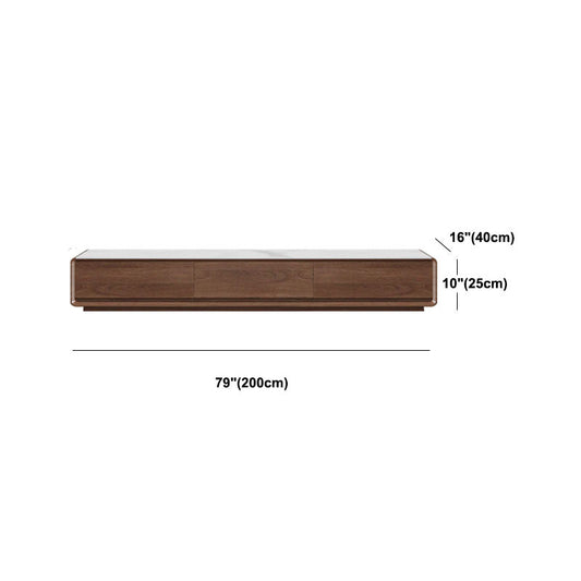 Wood Contemporary TV Media Console TV Brown TV con cassetti