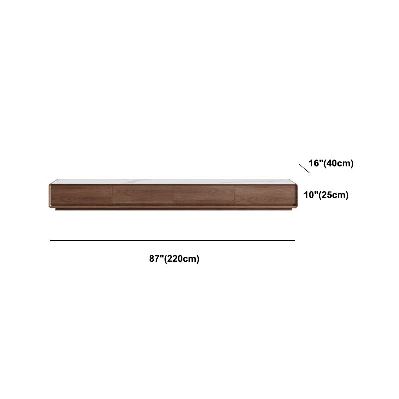 Console multimediale per TV contemporanea in legno Porta TV marrone con cassetti