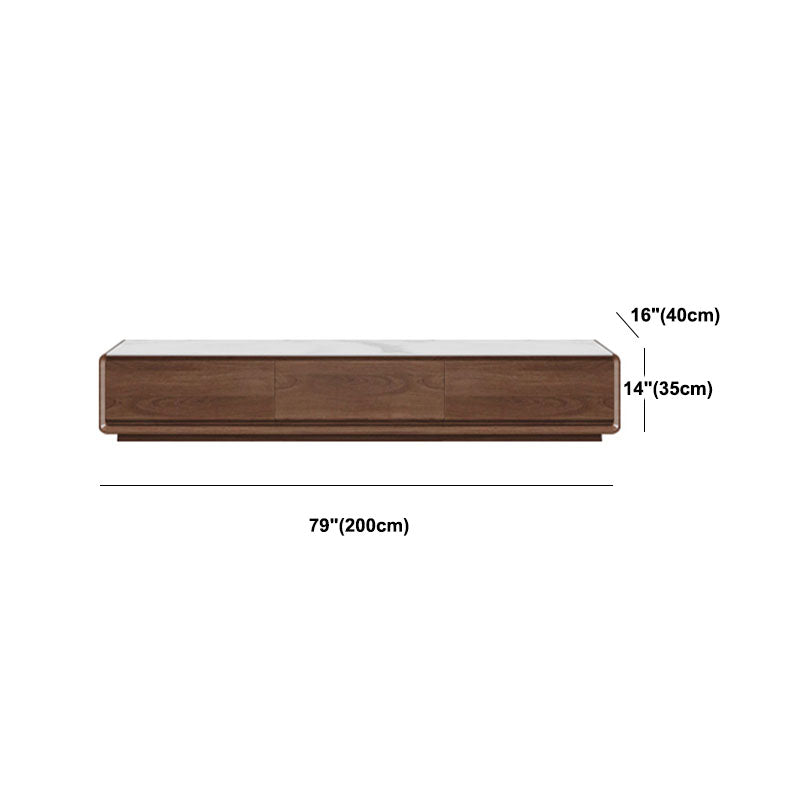 Console multimediale per TV contemporanea in legno Porta TV marrone con cassetti