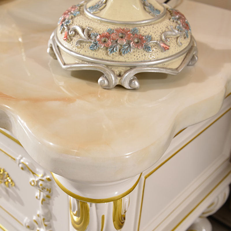 Traditional Marble Top TV Cabinet Solid Wood Crafted TV Stand for Living Room Clearhalo 'furn' 'furn_tv_stands_entertainment_centers' 'Furniture' 'Living Room Furniture' 'TV Stands & Entertainment Centers' 'TV Stands & Media Storage Furniture' 'tv_stands_entertainment_centers' 5780100