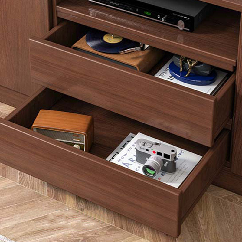 Mobile TV tradizionale H da 58 pollici, supporto TV in legno con 2 ante