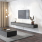 3 Doors Scandinavian TV Media Stand Wall-mounted TV Media Console Black-Gray Clearhalo 'furn' 'furn_tv_stands_entertainment_centers' 'Furniture' 'Living Room Furniture' 'TV Stands & Entertainment Centers' 'TV Stands & Media Storage Furniture' 'tv_stands_entertainment_centers' 5780226