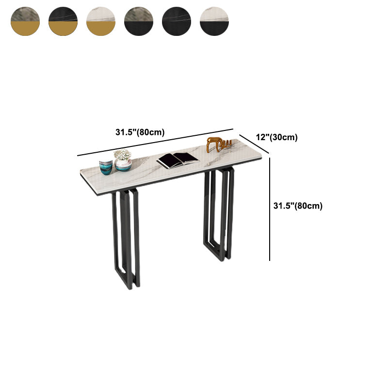Tavolo da accento superiore moderno rettangolo con base di ferro per la tavola della console Hall