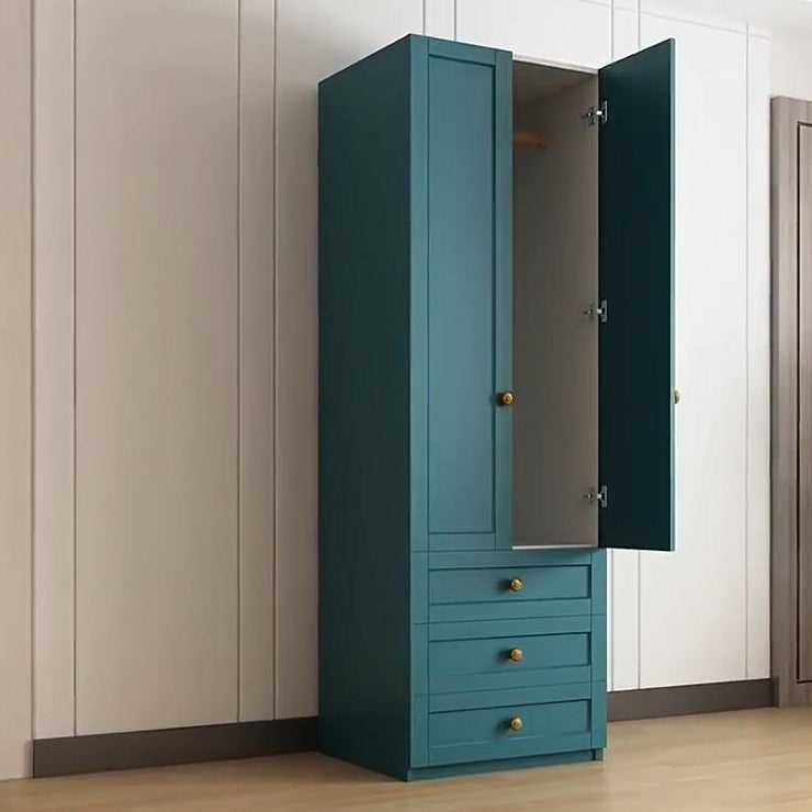 Blauw gemanipuleerde houten garderobe kast eigentijdse garderobe armoire