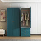 Blauw gemanipuleerde houten garderobe kast eigentijdse garderobe armoire