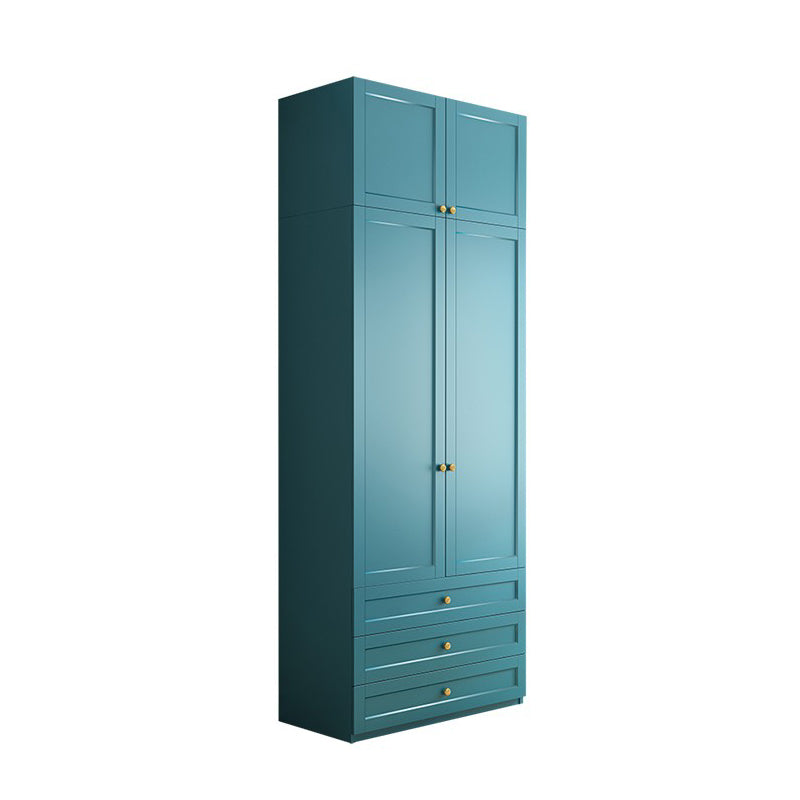 Blauw gemanipuleerde houten garderobe kast eigentijdse garderobe armoire