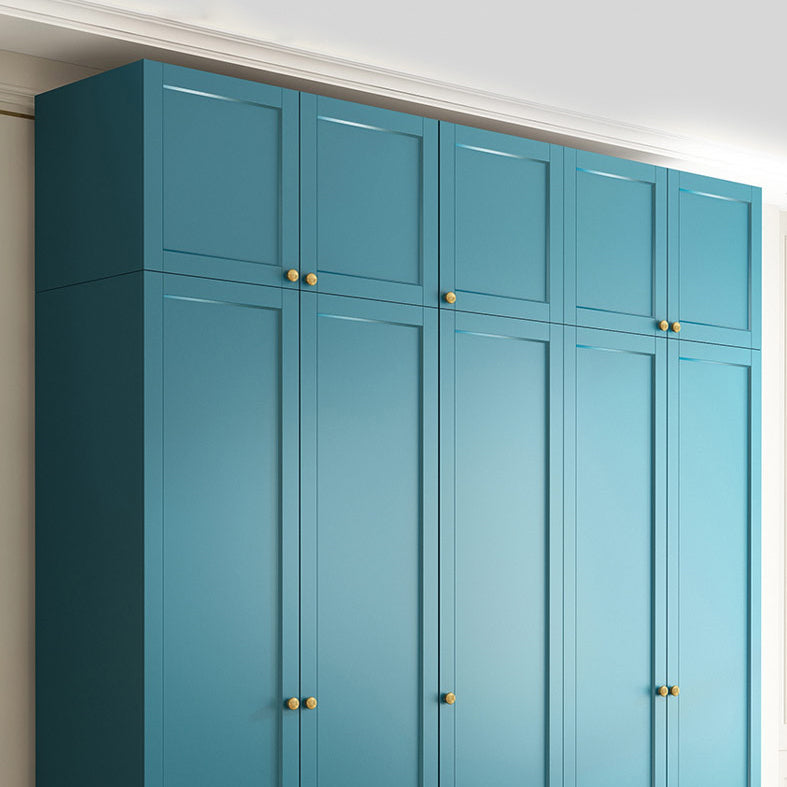 Blauw gemanipuleerde houten garderobe kast eigentijdse garderobe armoire