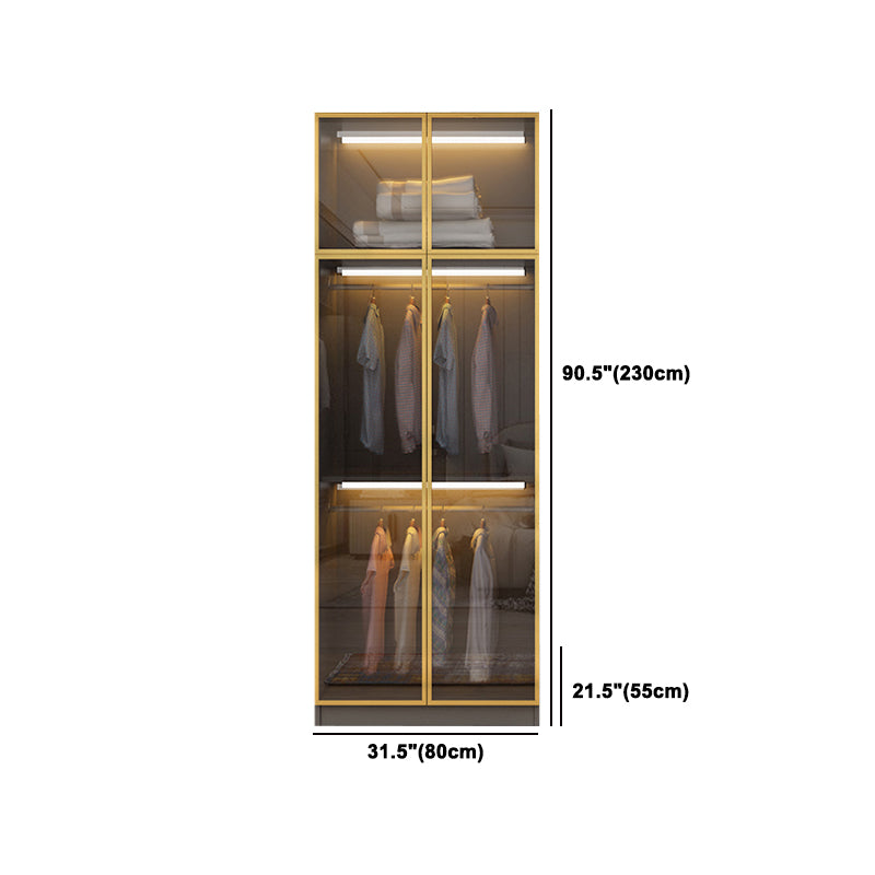 Modern Style Wooden Wardrobe Cloth Rod Included Wardrobe Closet for Bedroom