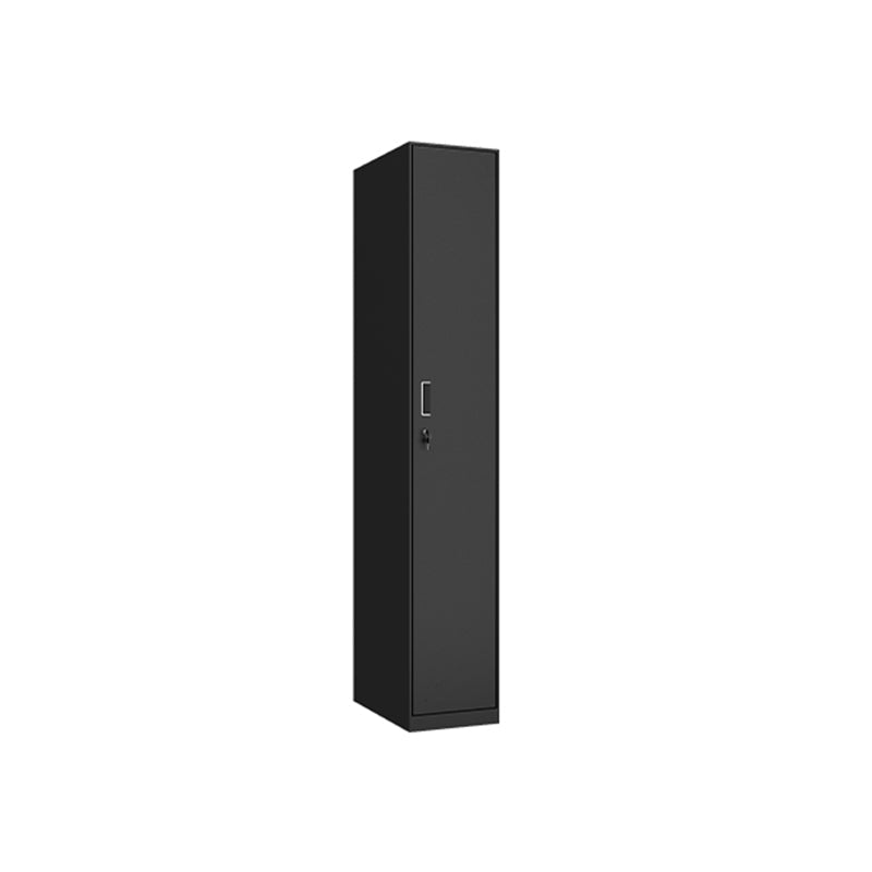 Black Steel Wardrobe Closet Contemporary Hinged Wardrobe Cabinet Clearhalo 'Armoires & Wardrobes' 'armoires_wardrobes' 'Bedroom Furniture' 'furn' 'furn_armoires_wardrobes' 'Furniture' 5780569