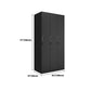 Black Steel Wardrobe Closet Contemporary Hinged Wardrobe Cabinet Clearhalo 'Armoires & Wardrobes' 'armoires_wardrobes' 'Bedroom Furniture' 'furn' 'furn_armoires_wardrobes' 'Furniture' 5780577
