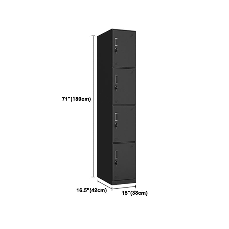 Black Steel Wardrobe Closet Contemporary Hinged Wardrobe Cabinet Clearhalo 'Armoires & Wardrobes' 'armoires_wardrobes' 'Bedroom Furniture' 'furn' 'furn_armoires_wardrobes' 'Furniture' 5780584