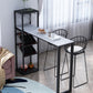 Glam Bar Table Set 1/2/3 Pcs Storage Bar Table with Bar Stools Clearhalo 'Bar Furniture' 'furn' 'furn_home_bar_bar_sets' 'Furniture' 'Home Bars & Bar Sets' 'home_bar_bar_sets' 'Kitchen & Dining Furniture' 5780586