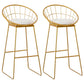 Glam Bar Table Set 1/2/3 Pcs Storage Bar Table with Bar Stools Gold 30"H Stools (Set of 2) Clearhalo 'Bar Furniture' 'furn' 'furn_home_bar_bar_sets' 'Furniture' 'Home Bars & Bar Sets' 'home_bar_bar_sets' 'Kitchen & Dining Furniture' 5780587