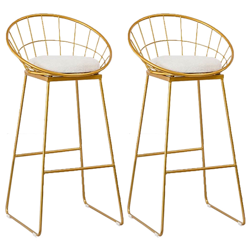 Glam Bar Table Set 1/2/3 Pcs Storage Bar Table with Bar Stools Gold 30"H Stools (Set of 2) Clearhalo 'Bar Furniture' 'furn' 'furn_home_bar_bar_sets' 'Furniture' 'Home Bars & Bar Sets' 'home_bar_bar_sets' 'Kitchen & Dining Furniture' 5780587
