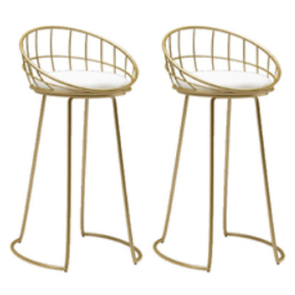 Glam Bar Table Set 1/2/3 Pcs Storage Bar Table with Bar Stools White-Gold 30"H Stools (Set of 2) Clearhalo 'Bar Furniture' 'furn' 'furn_home_bar_bar_sets' 'Furniture' 'Home Bars & Bar Sets' 'home_bar_bar_sets' 'Kitchen & Dining Furniture' 5780598