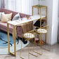 Glam Bar Table Set 1/2/3 Pcs Storage Bar Table with Bar Stools Clearhalo 'Bar Furniture' 'furn' 'furn_home_bar_bar_sets' 'Furniture' 'Home Bars & Bar Sets' 'home_bar_bar_sets' 'Kitchen & Dining Furniture' 5780606