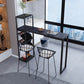 Glam Bar Table Set 1/2/3 Pcs Storage Bar Table with Bar Stools Clearhalo 'Bar Furniture' 'furn' 'furn_home_bar_bar_sets' 'Furniture' 'Home Bars & Bar Sets' 'home_bar_bar_sets' 'Kitchen & Dining Furniture' 5780607