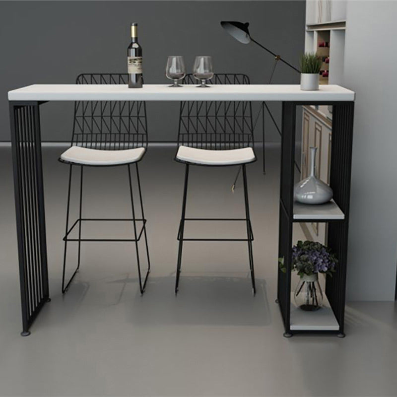 Rectangle Solid Wood Bar Table Set Luxurious 1/2/3 Pieces Counter Table with High Stools 3 Pieces: Table, 2 Stools Clearhalo 'Bar Furniture' 'furn' 'furn_home_bar_bar_sets' 'Furniture' 'Home Bars & Bar Sets' 'home_bar_bar_sets' 'Kitchen & Dining Furniture' 5780622