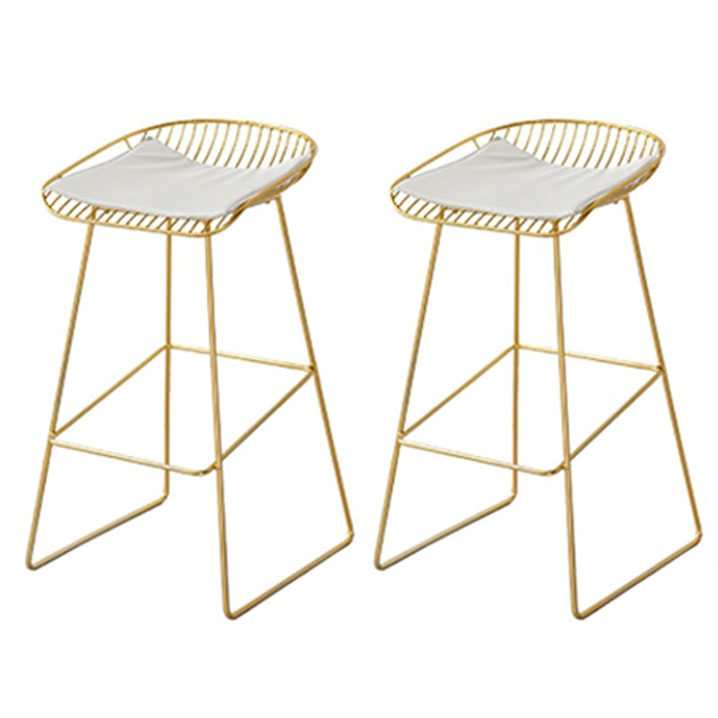 Glam 1/2/3 Pieces Sintered Stone Bar Table Set Rectangular Counter Set for Home Use Gold 30"H Stools (Set of 2) Clearhalo 'Bar Furniture' 'furn' 'furn_home_bar_bar_sets' 'Furniture' 'Home Bars & Bar Sets' 'home_bar_bar_sets' 'Kitchen & Dining Furniture' 5780639