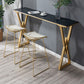 Glam 1/2/3 Pieces Sintered Stone Bar Table Set Rectangular Counter Set for Home Use Clearhalo 'Bar Furniture' 'furn' 'furn_home_bar_bar_sets' 'Furniture' 'Home Bars & Bar Sets' 'home_bar_bar_sets' 'Kitchen & Dining Furniture' 5780652