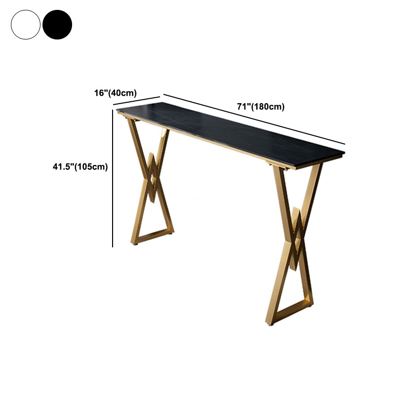 Glam 1/2/3 Pieces Sintered Stone Bar Table Set Rectangular Counter Set for Home Use Clearhalo 'Bar Furniture' 'furn' 'furn_home_bar_bar_sets' 'Furniture' 'Home Bars & Bar Sets' 'home_bar_bar_sets' 'Kitchen & Dining Furniture' 5780655